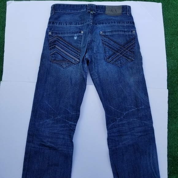 ARMANI EXCHANGE BLUE DISTRESSED MENS JEANS SIZE 28 × 30 - Picture 6 of 12
